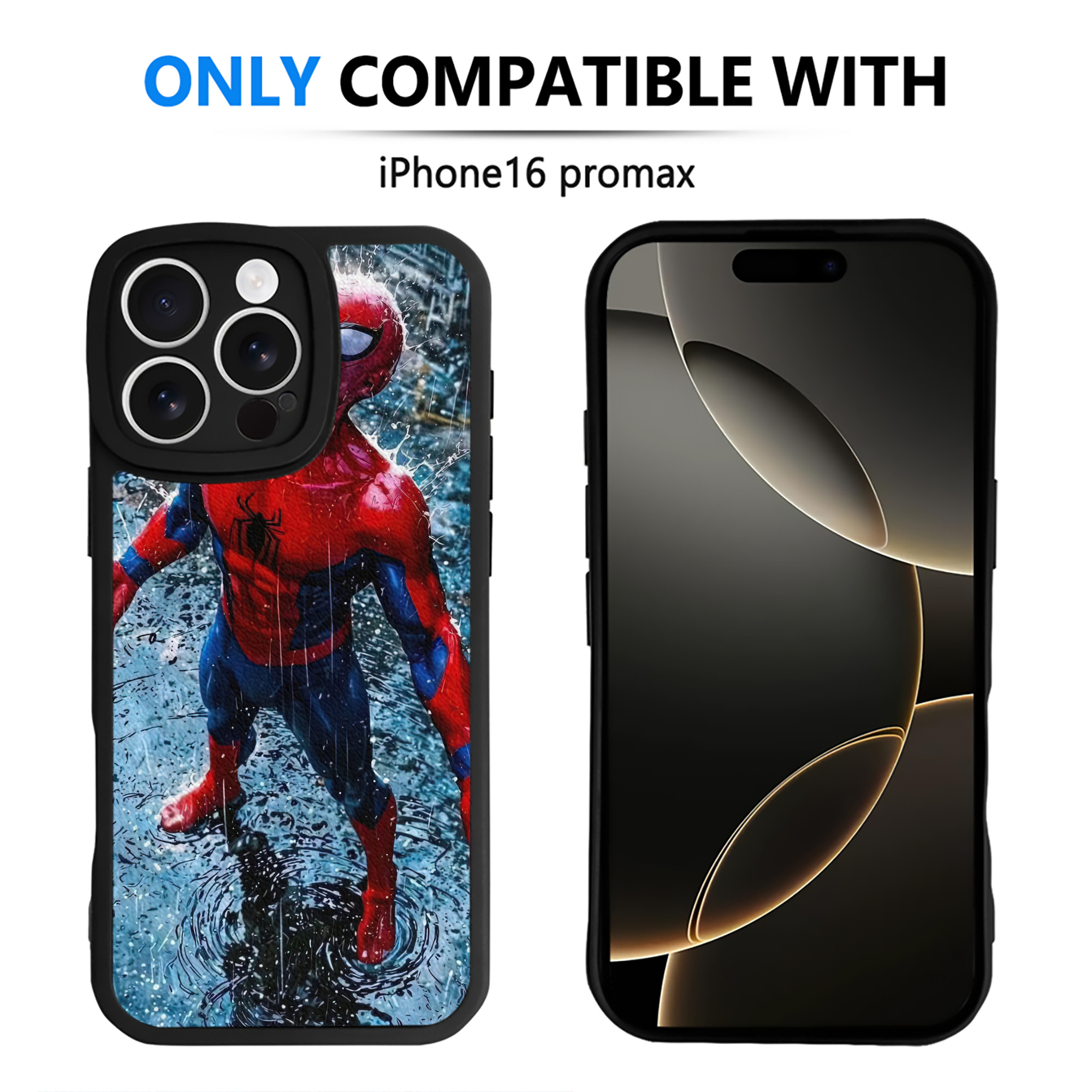 Spider Man スパイダーマン 【iPhone 16シリーズ対応】シリコンスマホケース（レザー調） 材質：シリコン